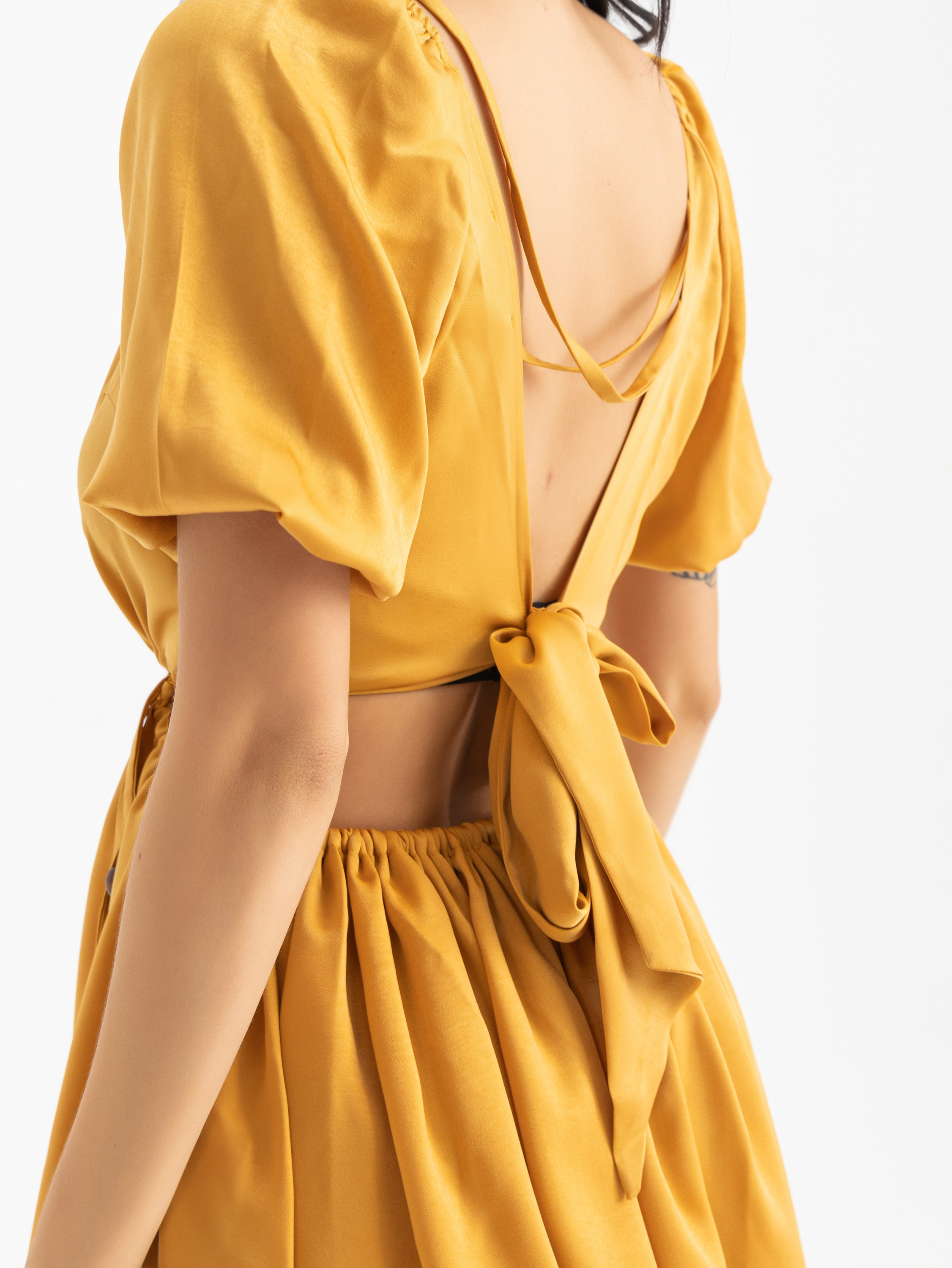 The POUFA cutout satin mini dress 6