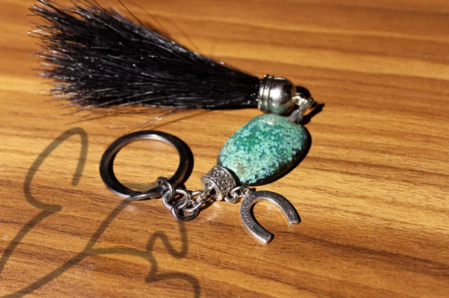 Keychain horse tail with stone (style -1) 1