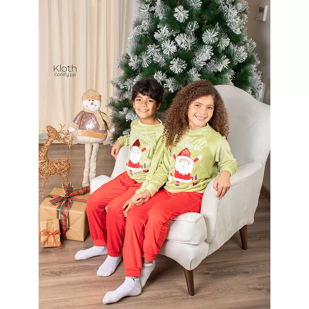 christmas pajamas for kids (santa red & green)