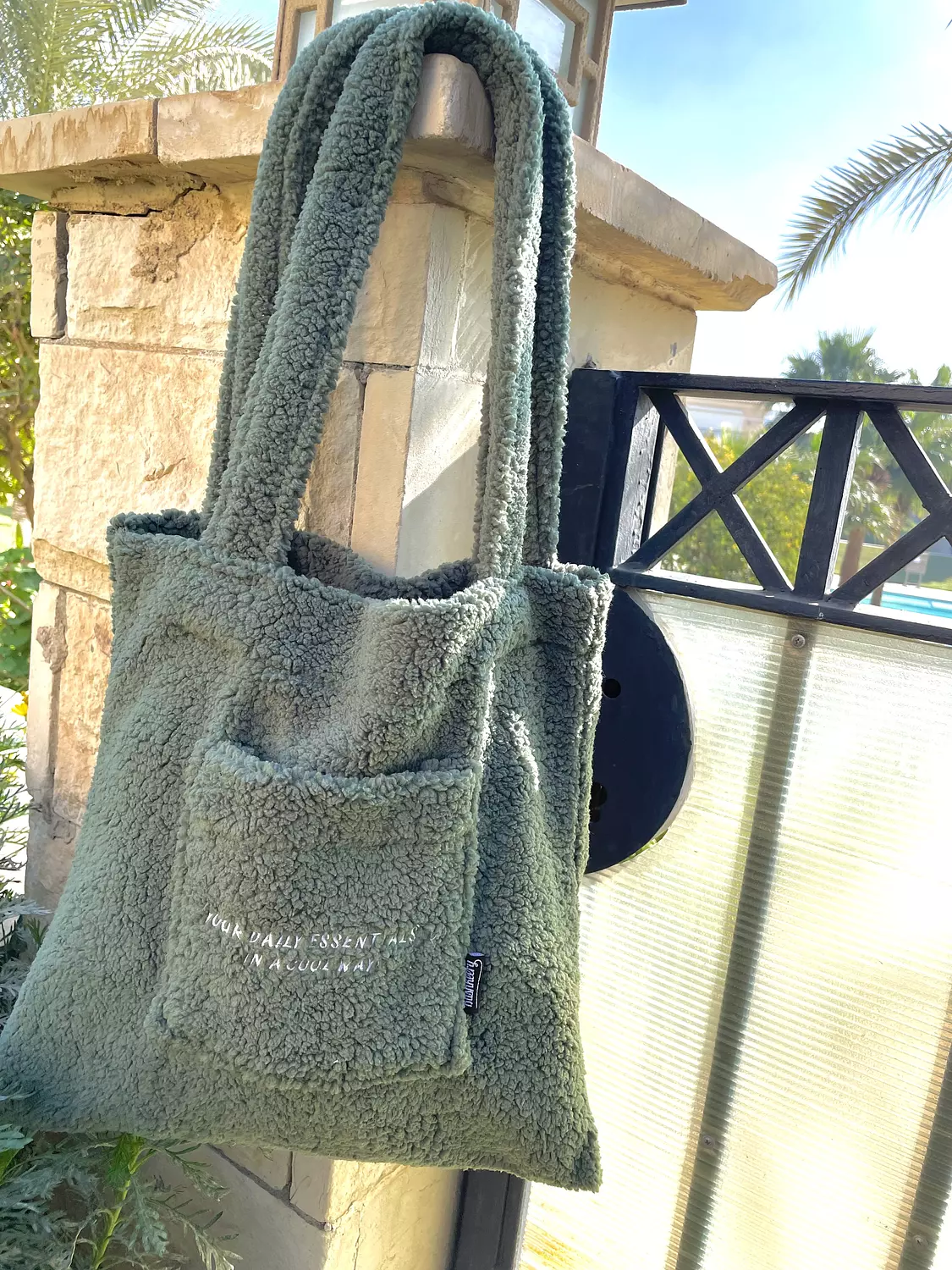 Furry Tote - Olive hover image