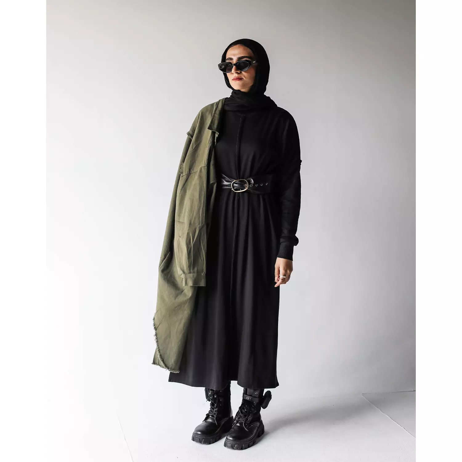 Black Midi Milton Dress hover image