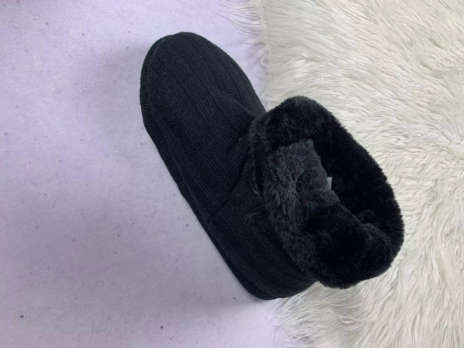 Cozy fur boots  with memory foam made in uk -2nd-img