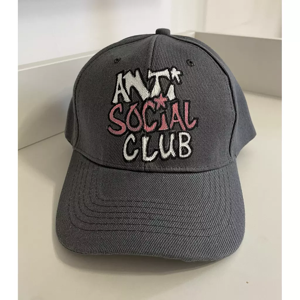 Anti social club cap hand painted