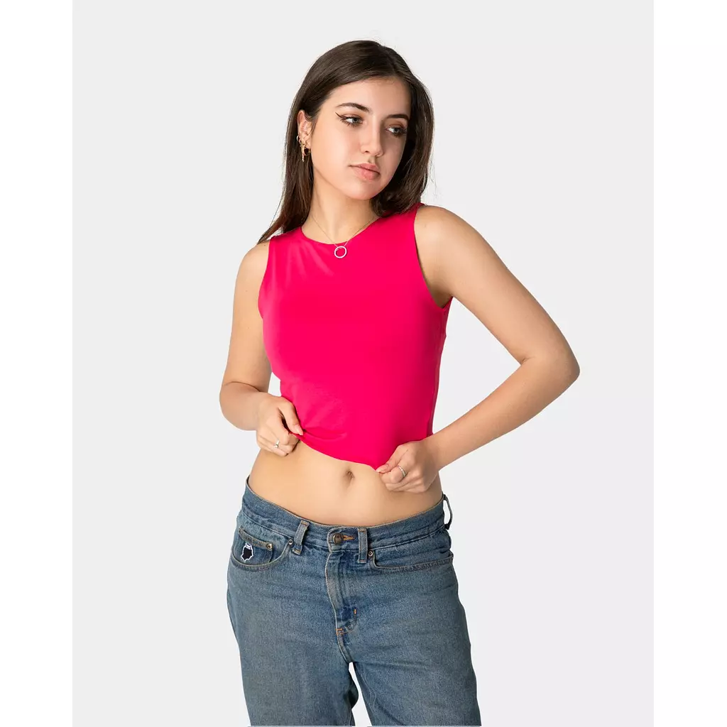 SLEEVELESS CROPPED TOP