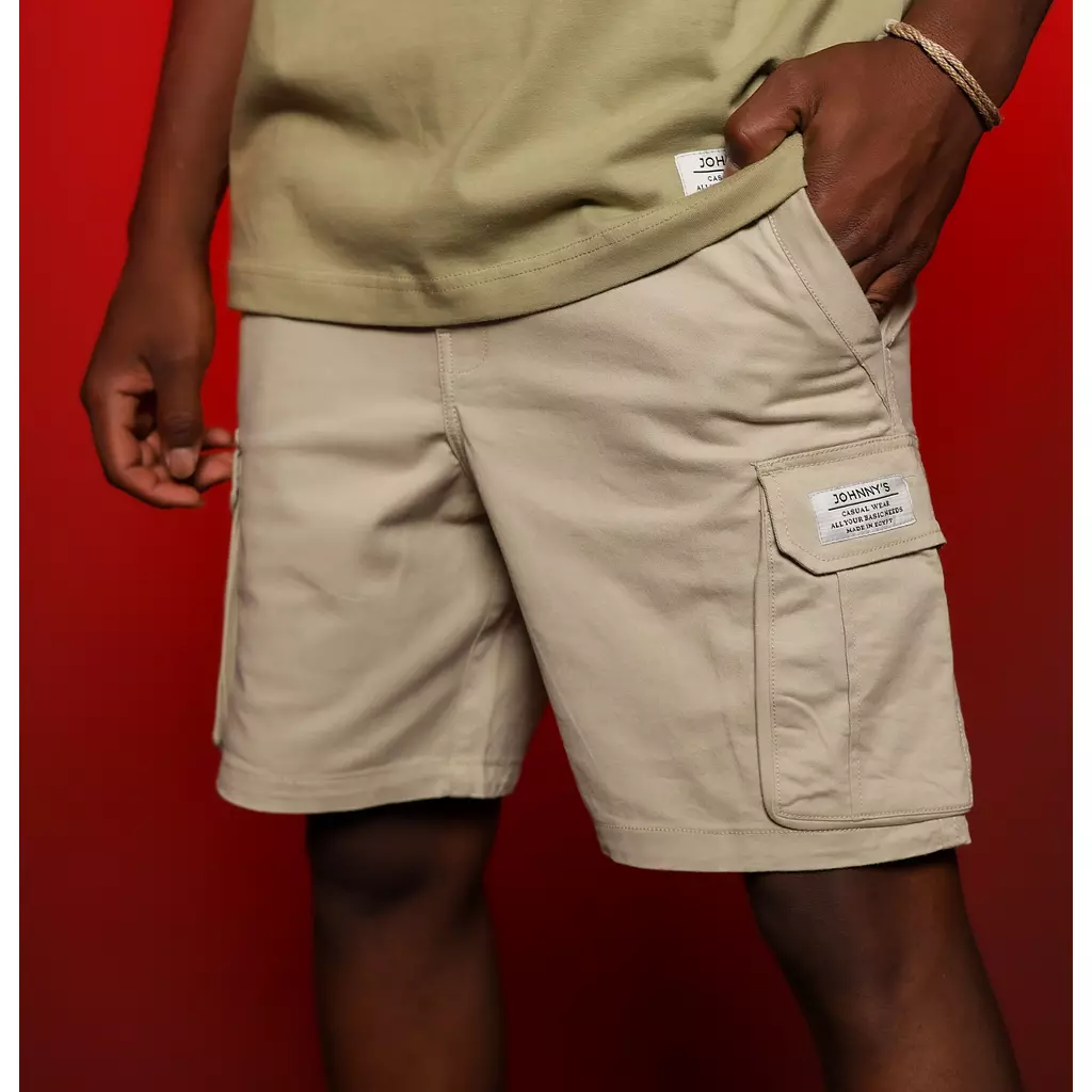 Gabardine Cargo Shorts