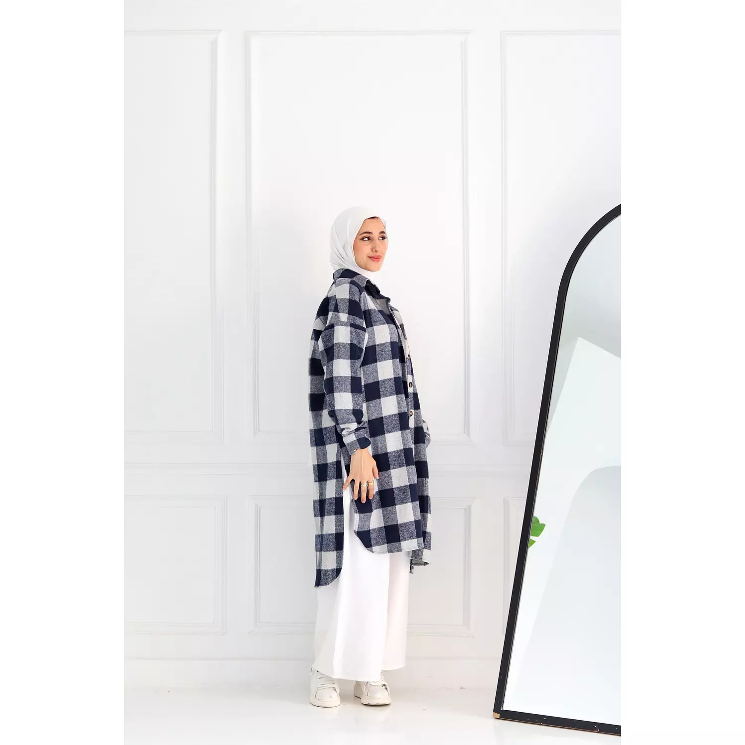 Blue Checkered Oversize Shirt hover image