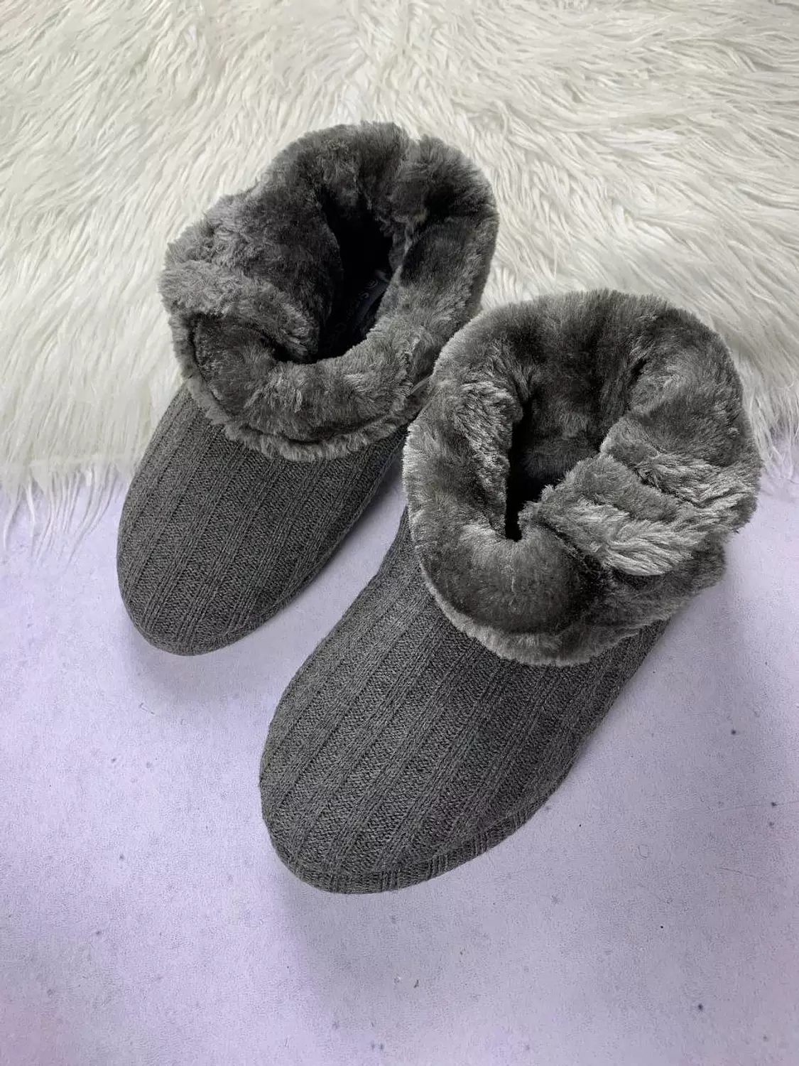 Cozy fur boots  with memory foam made in uk..-2nd-img