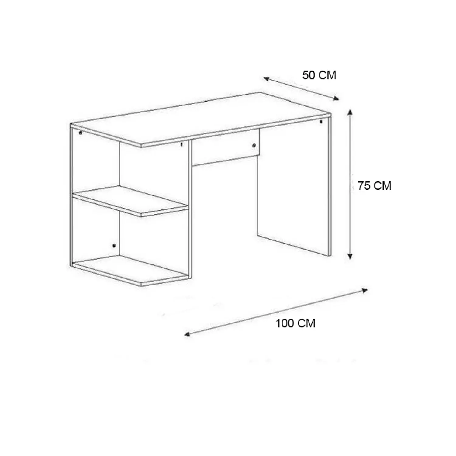 Desk 100x50x75 cm - artco.desk76 8