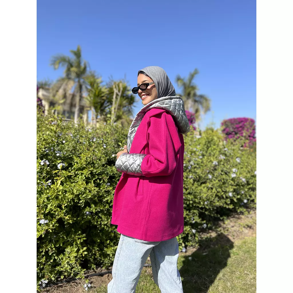 Aura fuchsia/ grey jacket