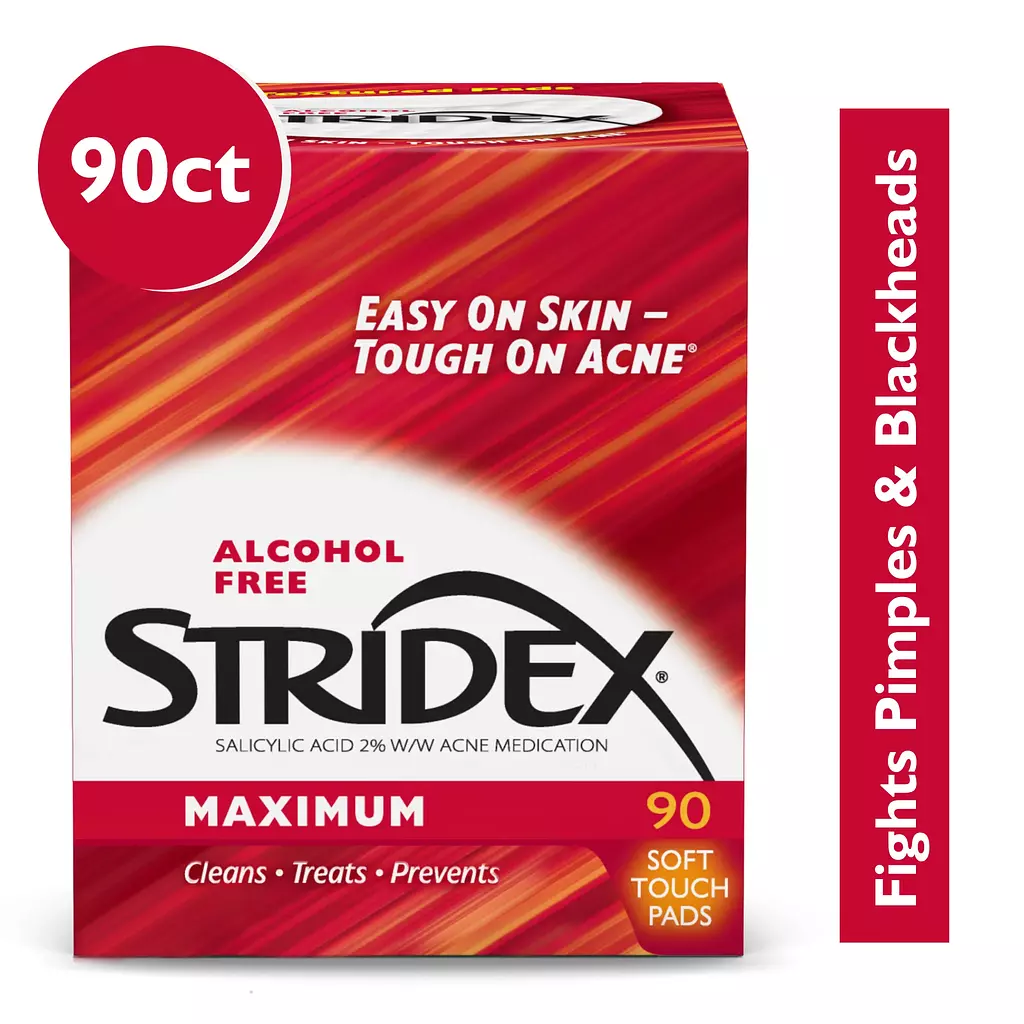 Stridex Maximum Treatment Moderate Acne, Salicylic and Alcohol Free