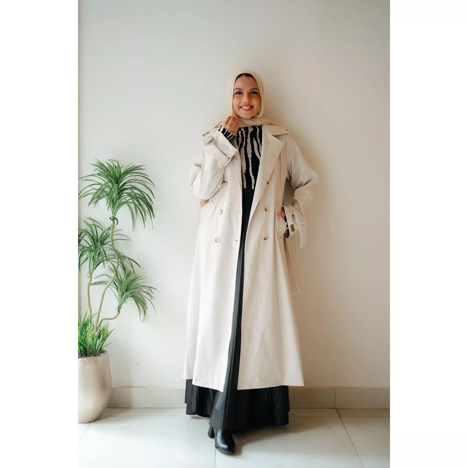  6-Buttons Long Trench Coat 23