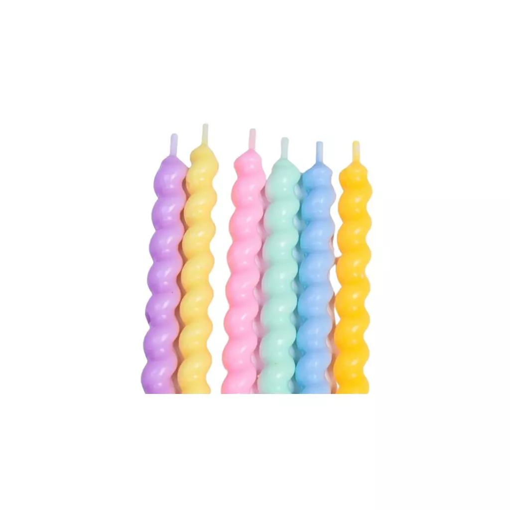 Pastel Waived Candle Set