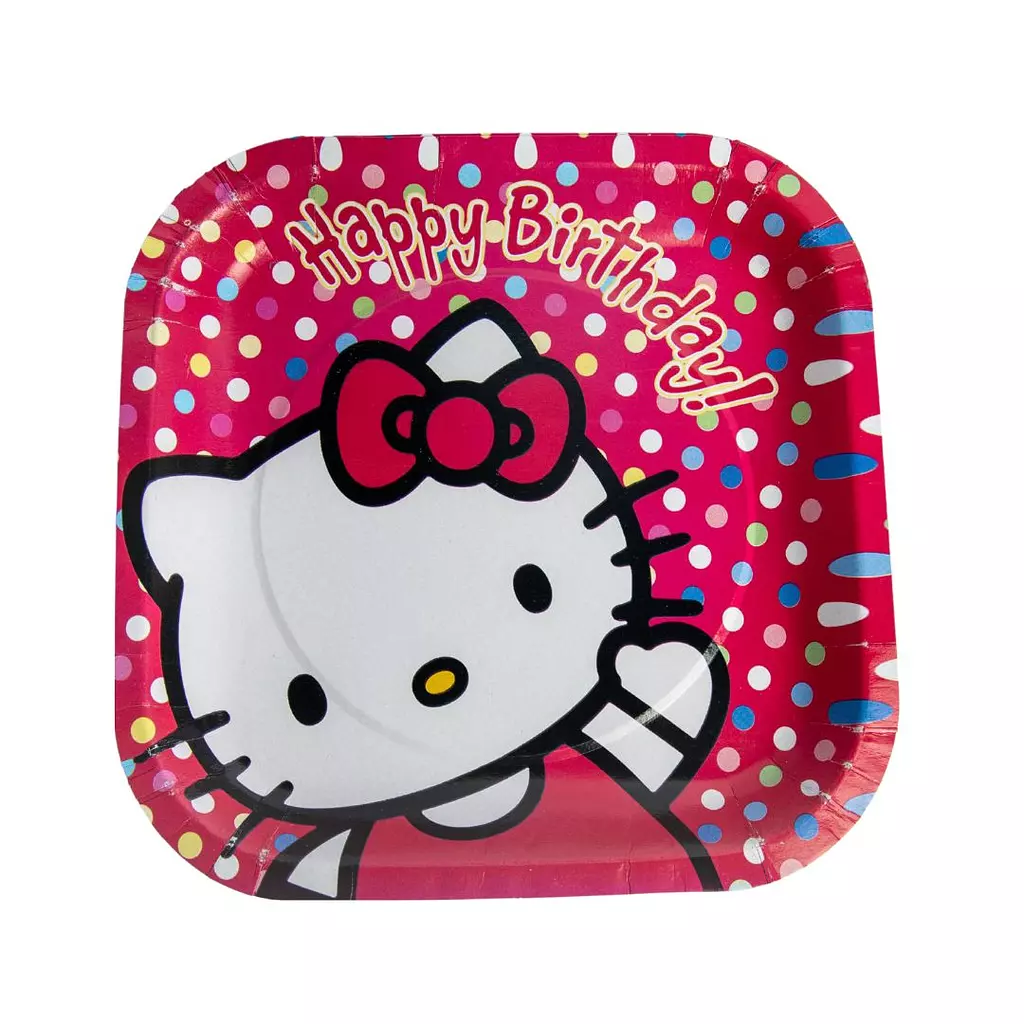 Hello Kitty Square Paper Plates