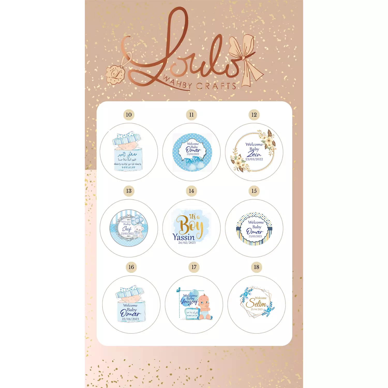 Baby Shower (Giveaways) Hisn Moslem Booklet with Transparent Box  11