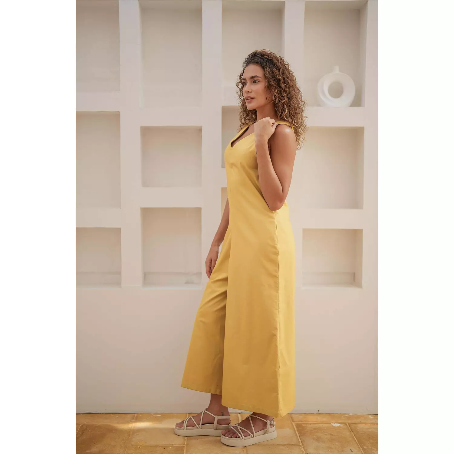 Never Better Jumpsuit Mustard 3