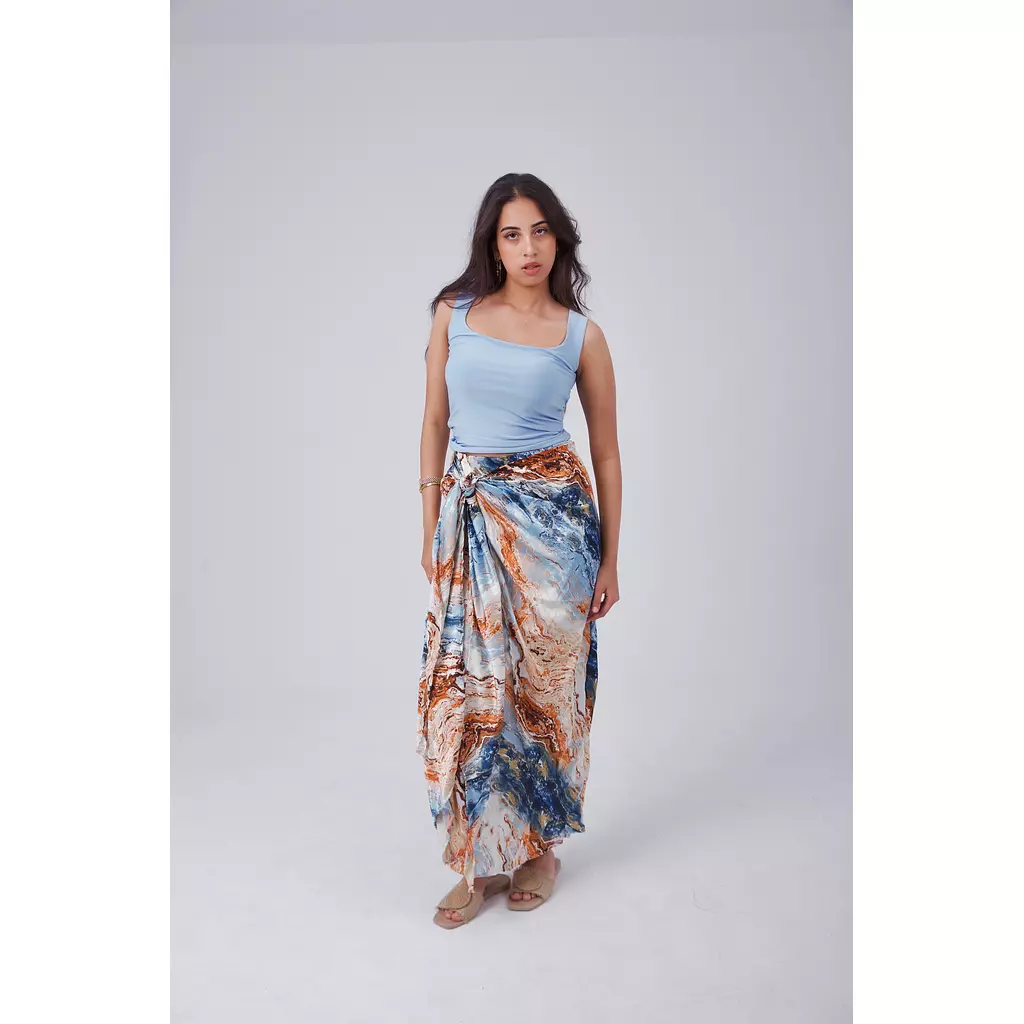 Sea Waves wrap skirt