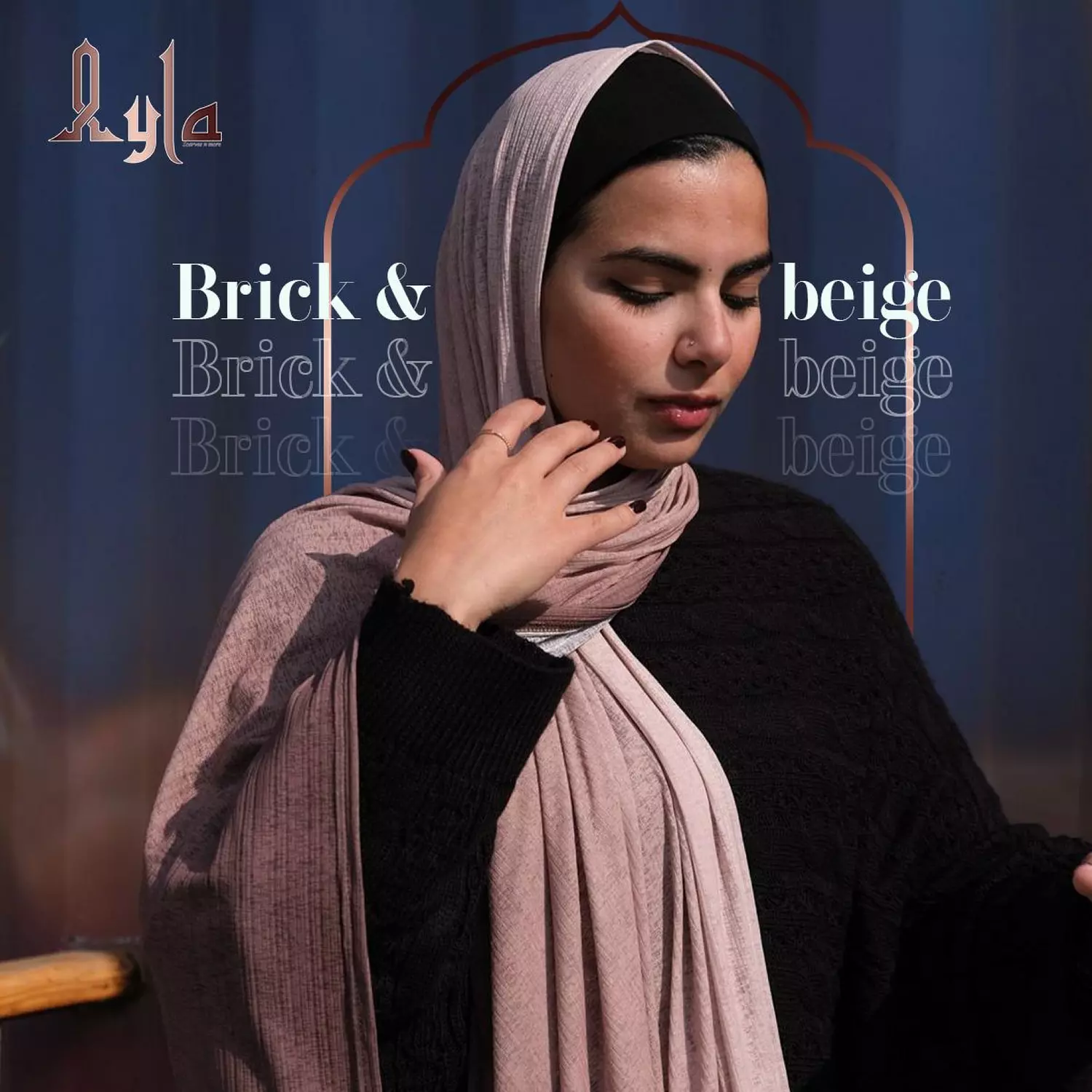 Brick & Beige Kuwaiti Scarf 0