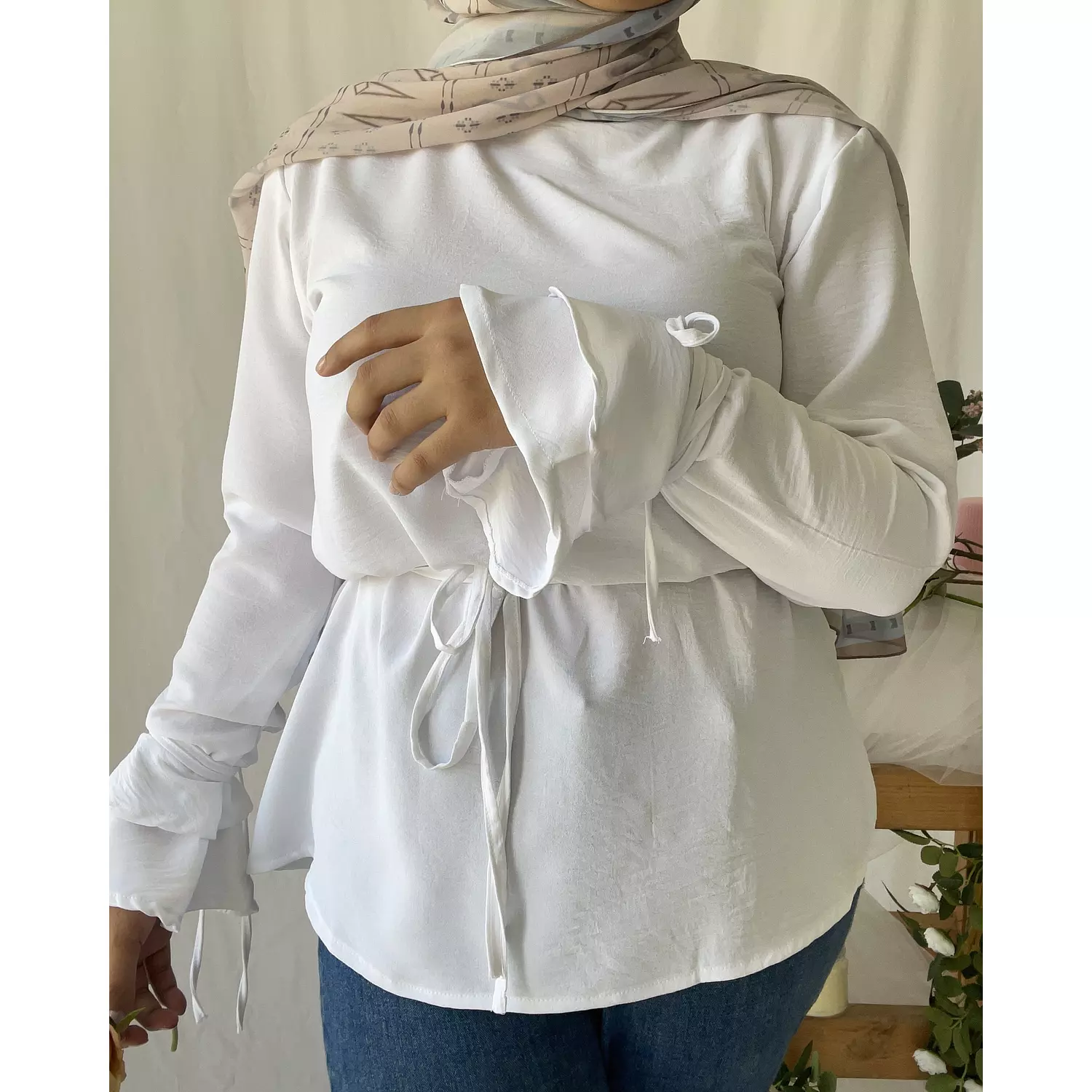 Bow-Me Blouse in White hover image