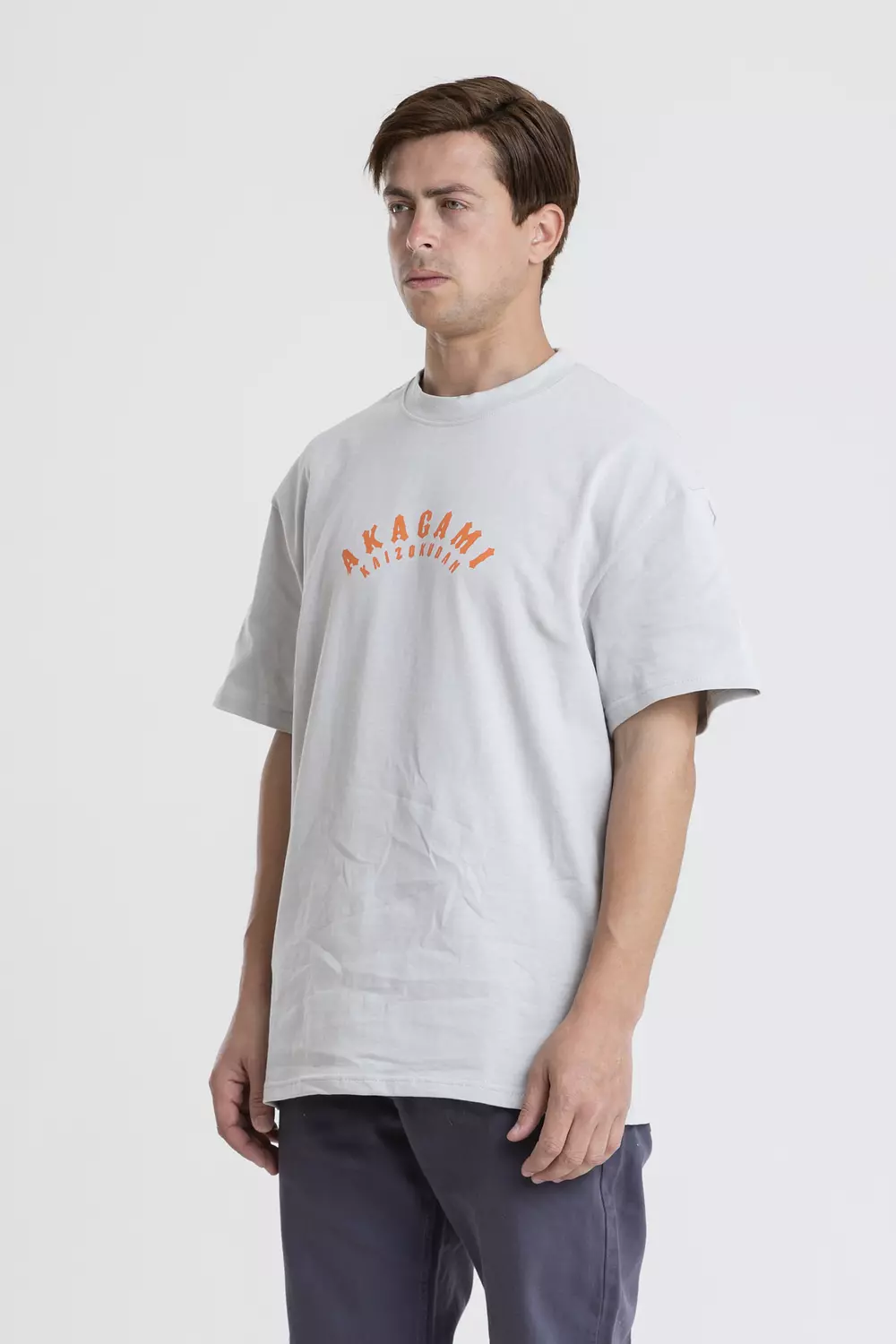 oversized cotton t-shirt with contrast print back & front 4