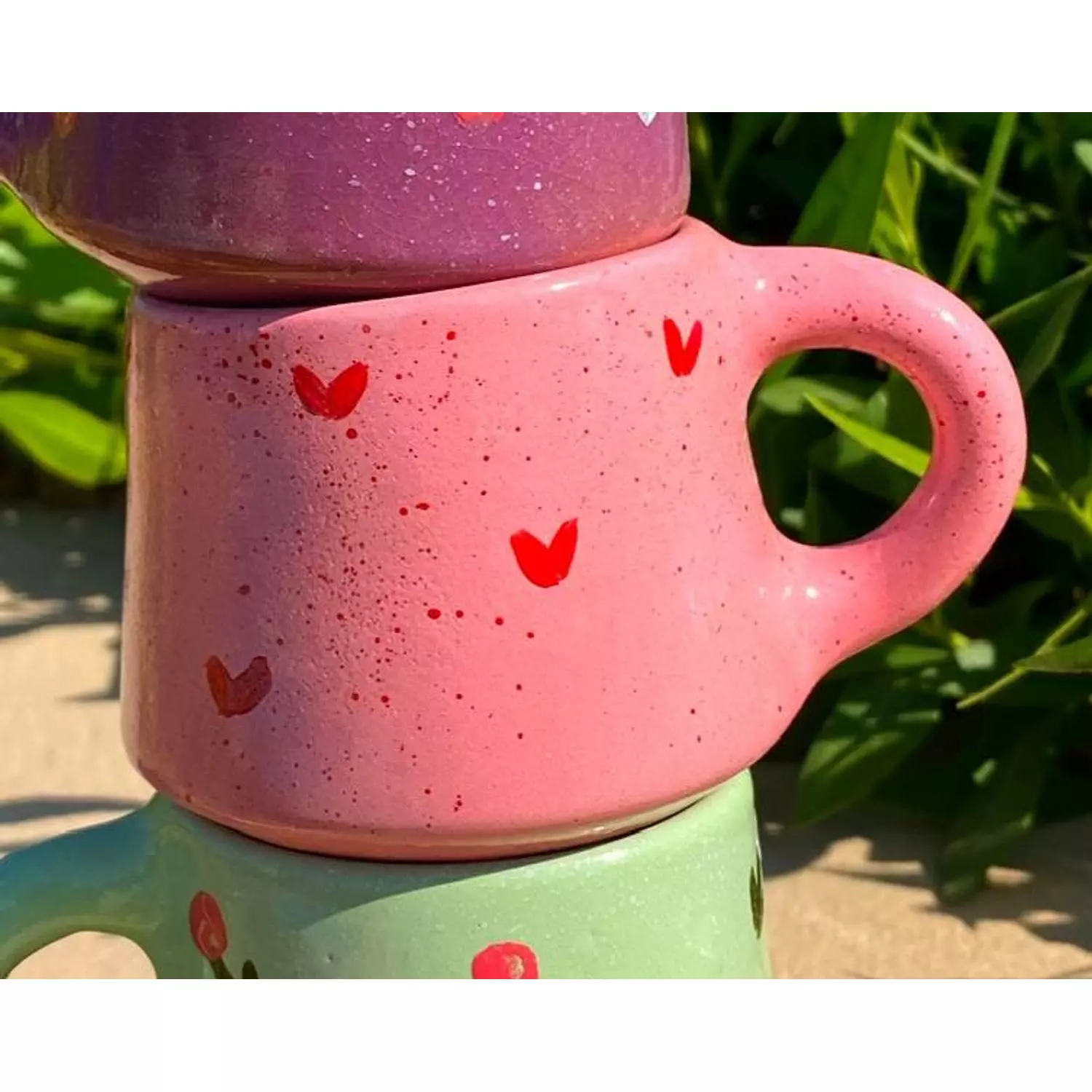 Pink Hearts coffee cup hover image