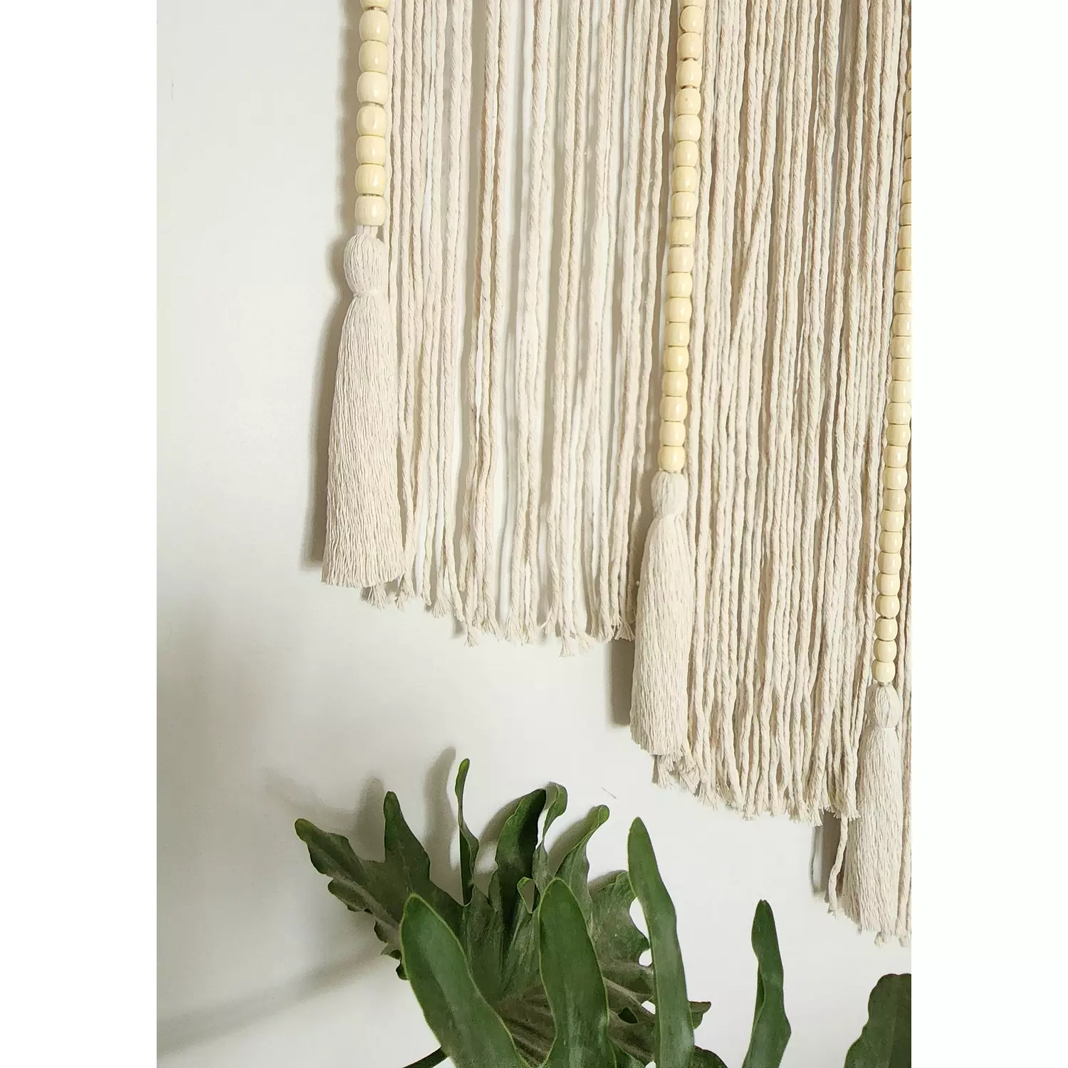 White Beads Wall Hanging 1