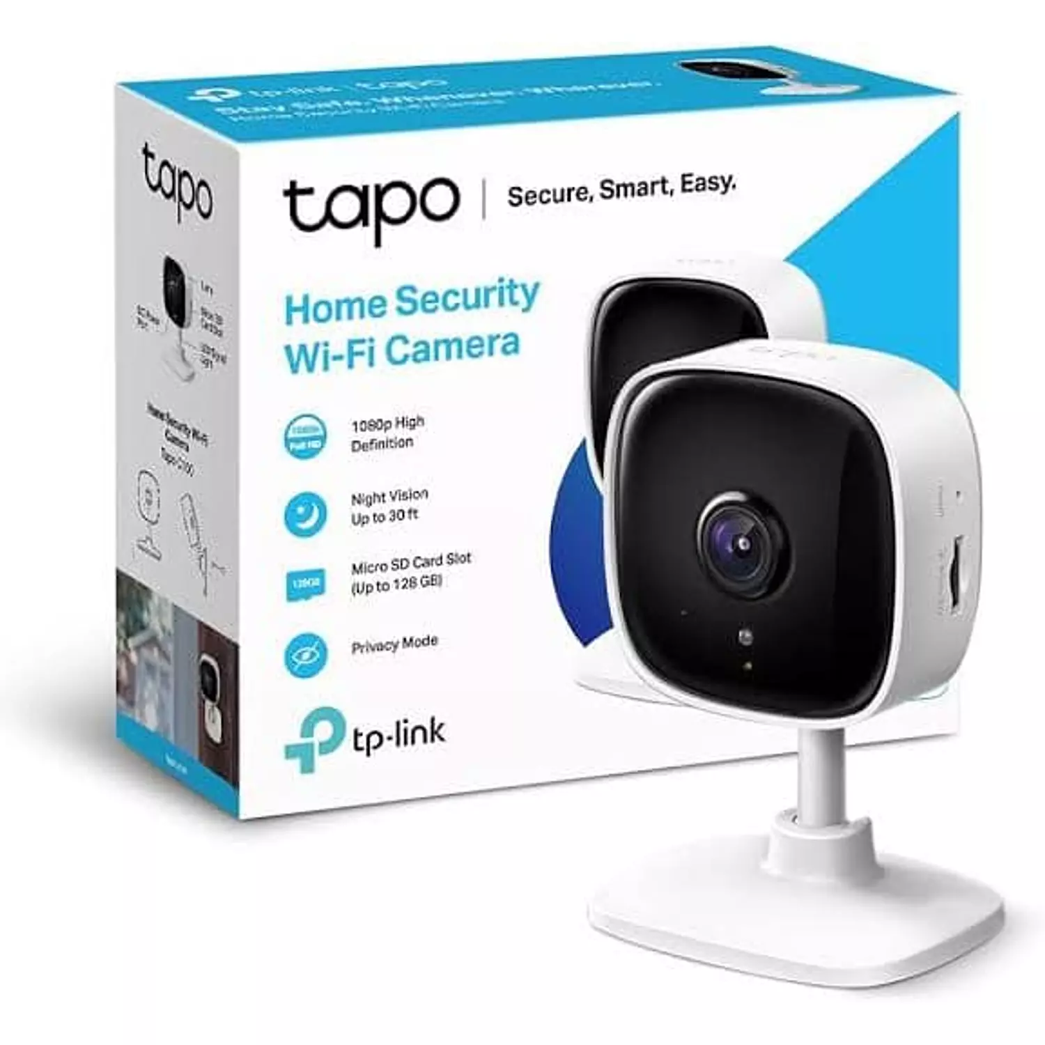 TP-Link C100 Tapo Indoor Smart Security Camera with Night Vision Mode, 1080p hover image