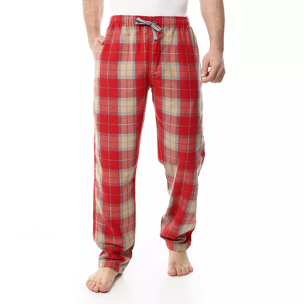 Shorto Winter Check Pants - Beige * Red - 4045 - 03