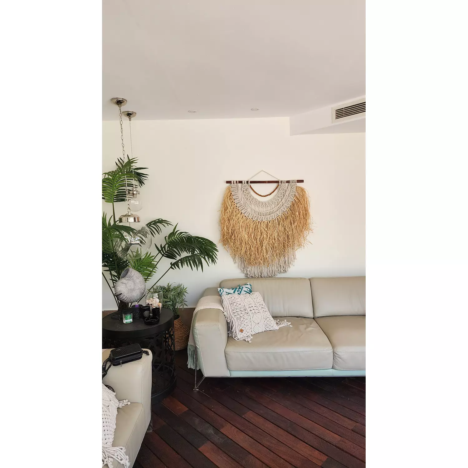 Half Circle Raffia Wall Hanging-2nd-img