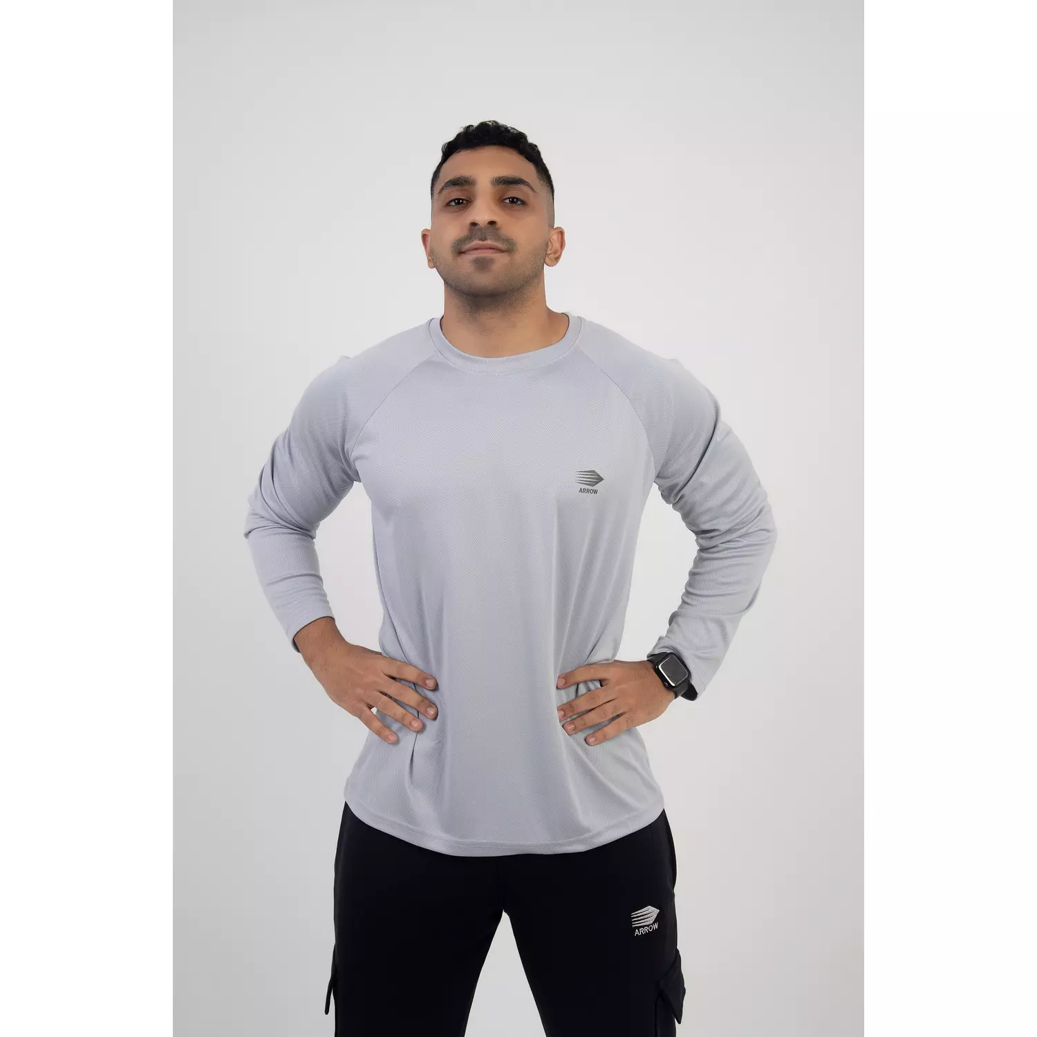 Grey Long Sleeve  T-Shirt hover image