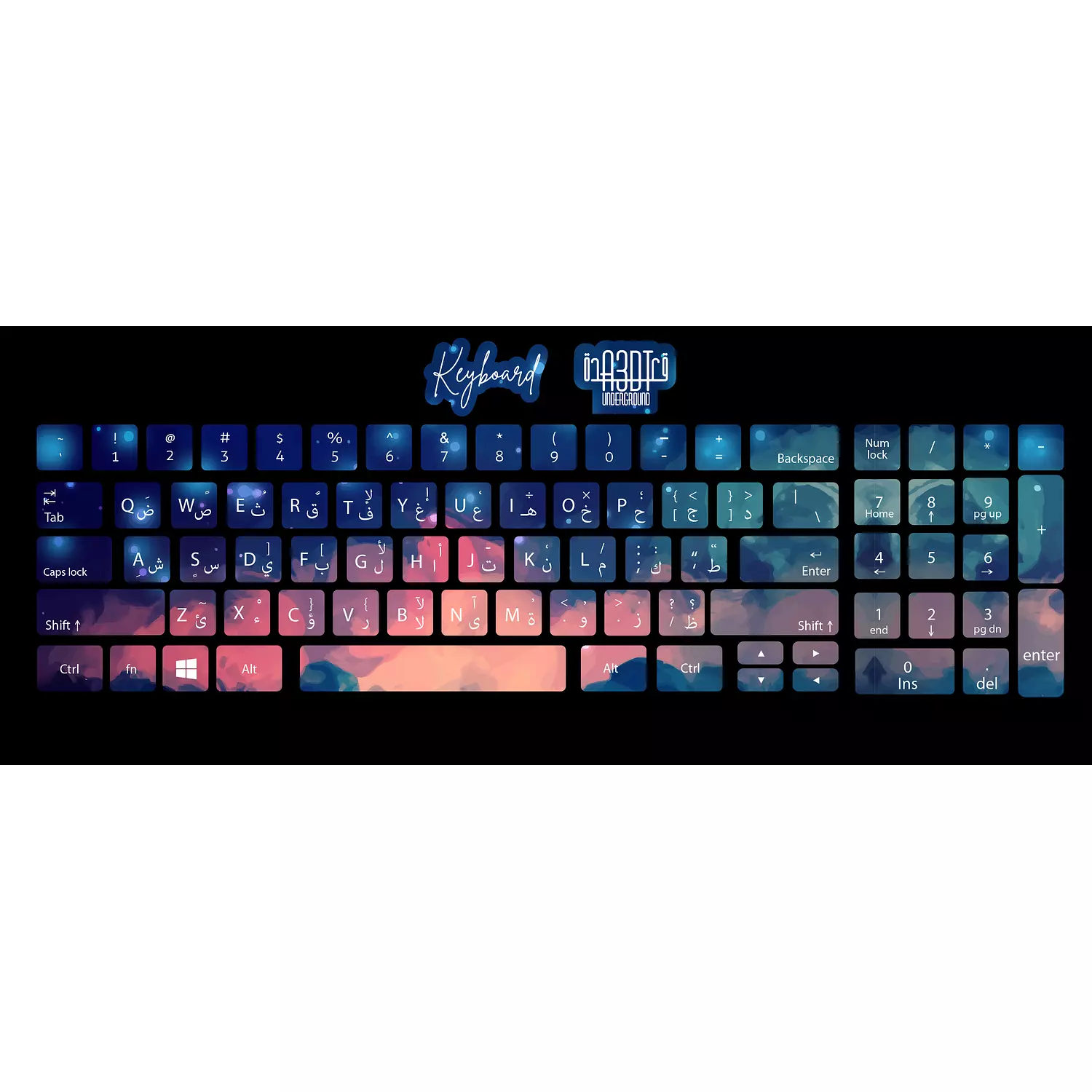 Red Clouds keyboard sticker  hover image
