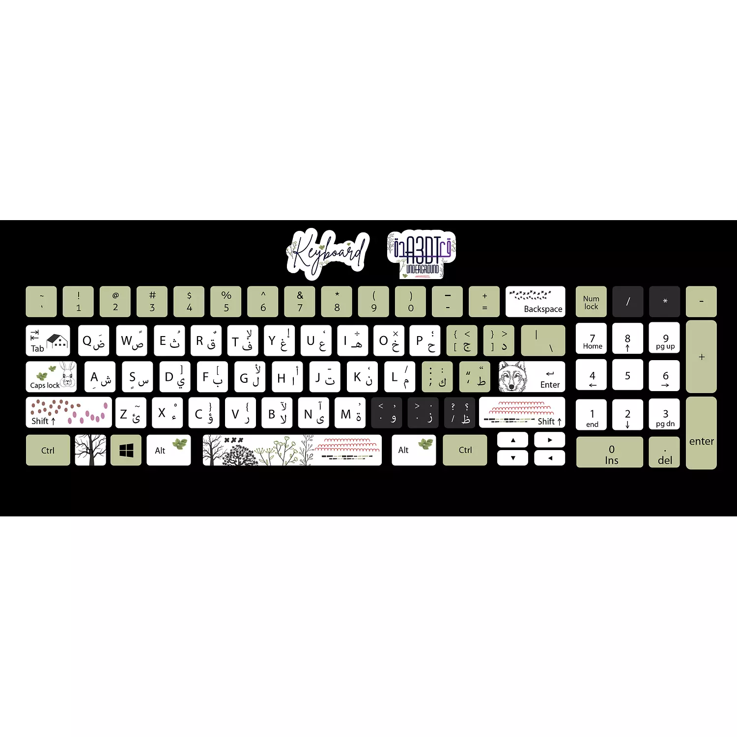 Forest keyboard sticker  0