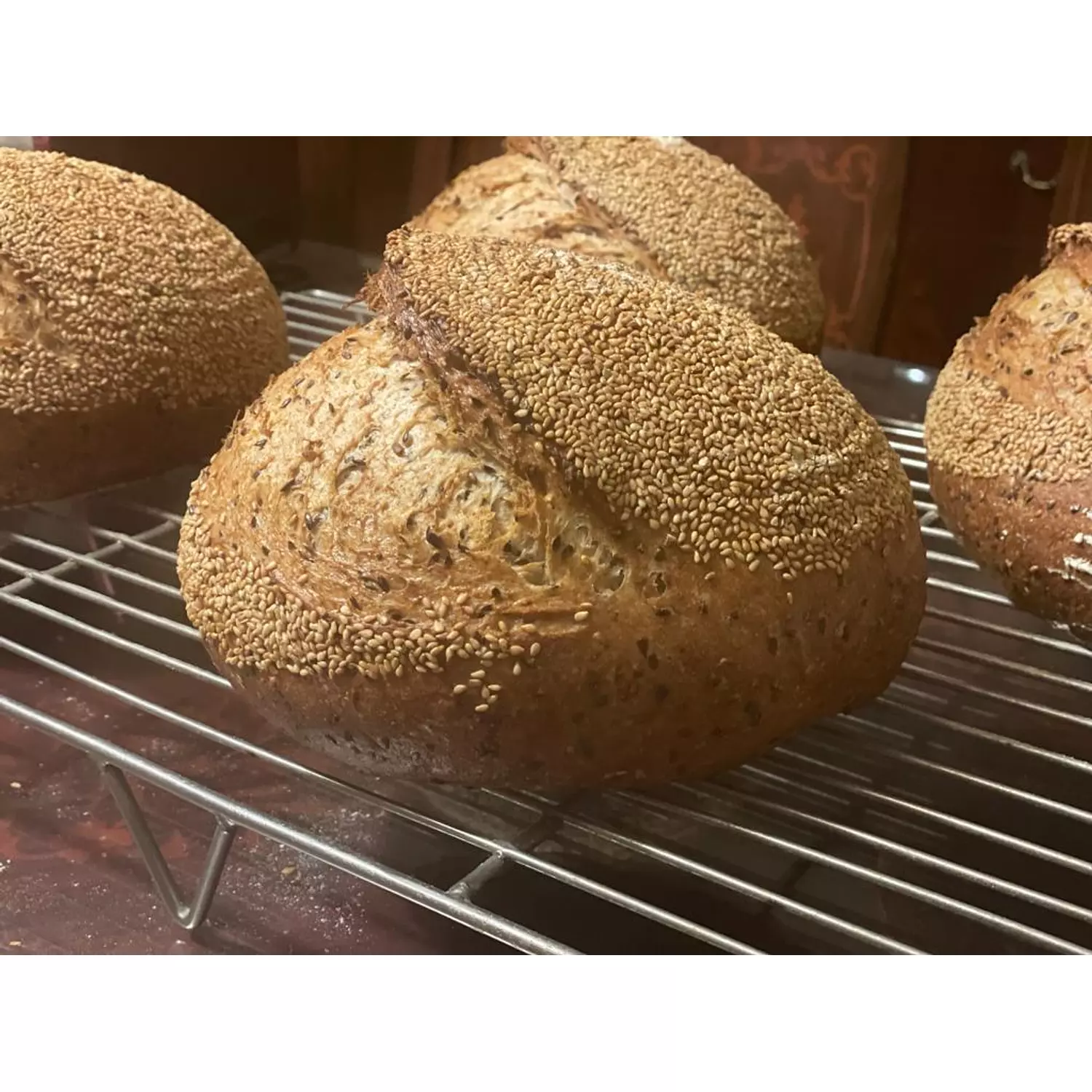 Flaxseed & Roasted Sesame Bread 1