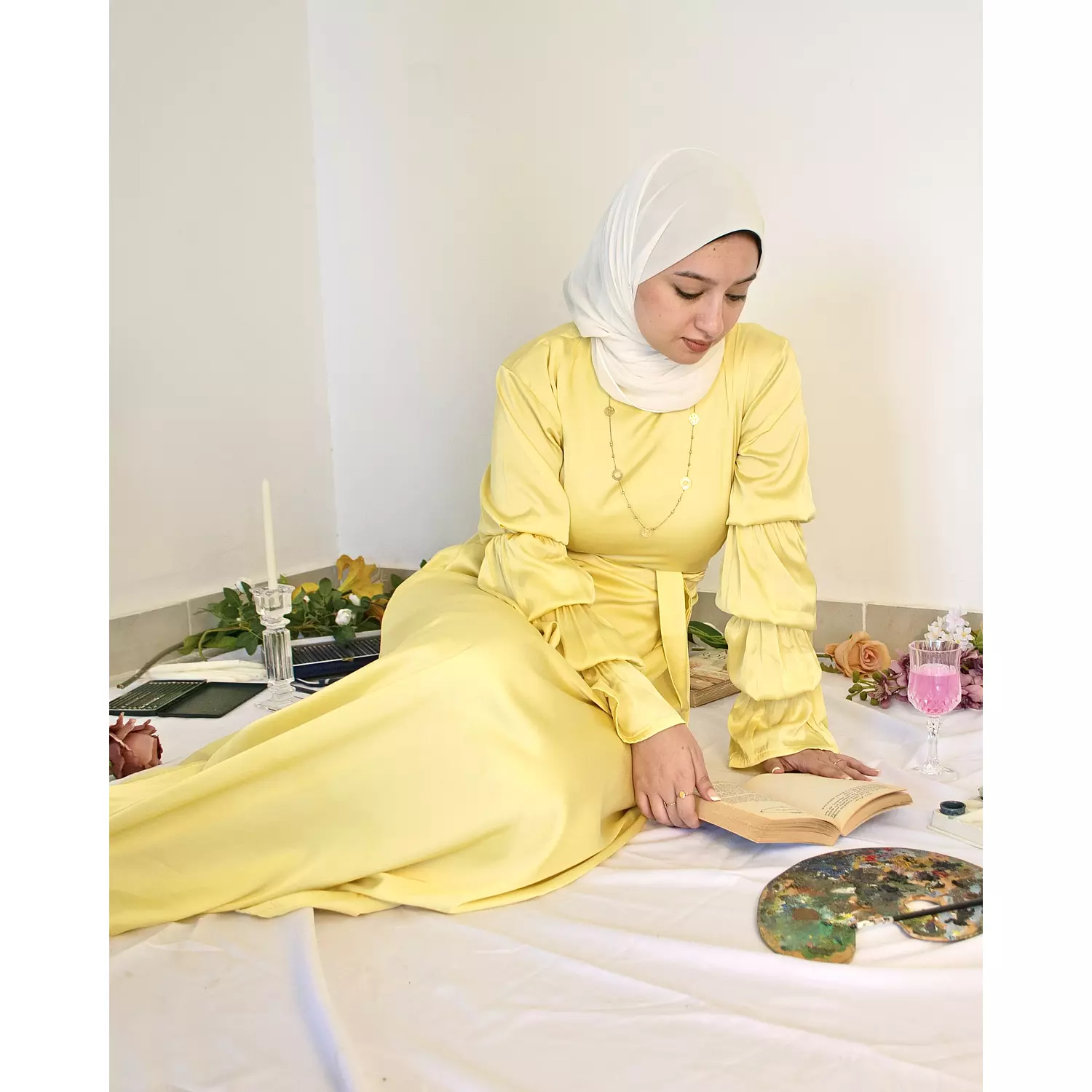 Bow-Me Dress in Yellow hover image