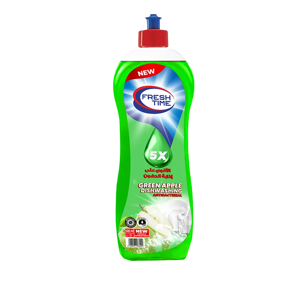 Fresh Time Dishwashing Liquid Green Apple