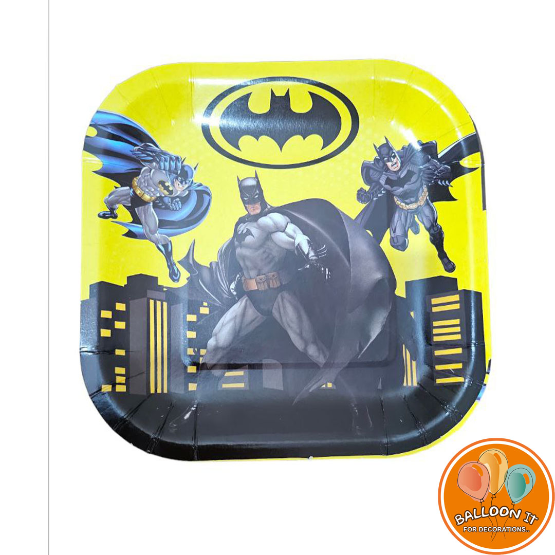 Batman Plates birthday