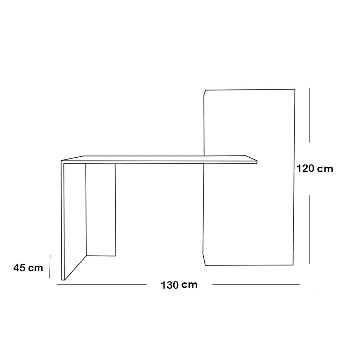 Desk 130x45x120 cm - artco.desk34 3