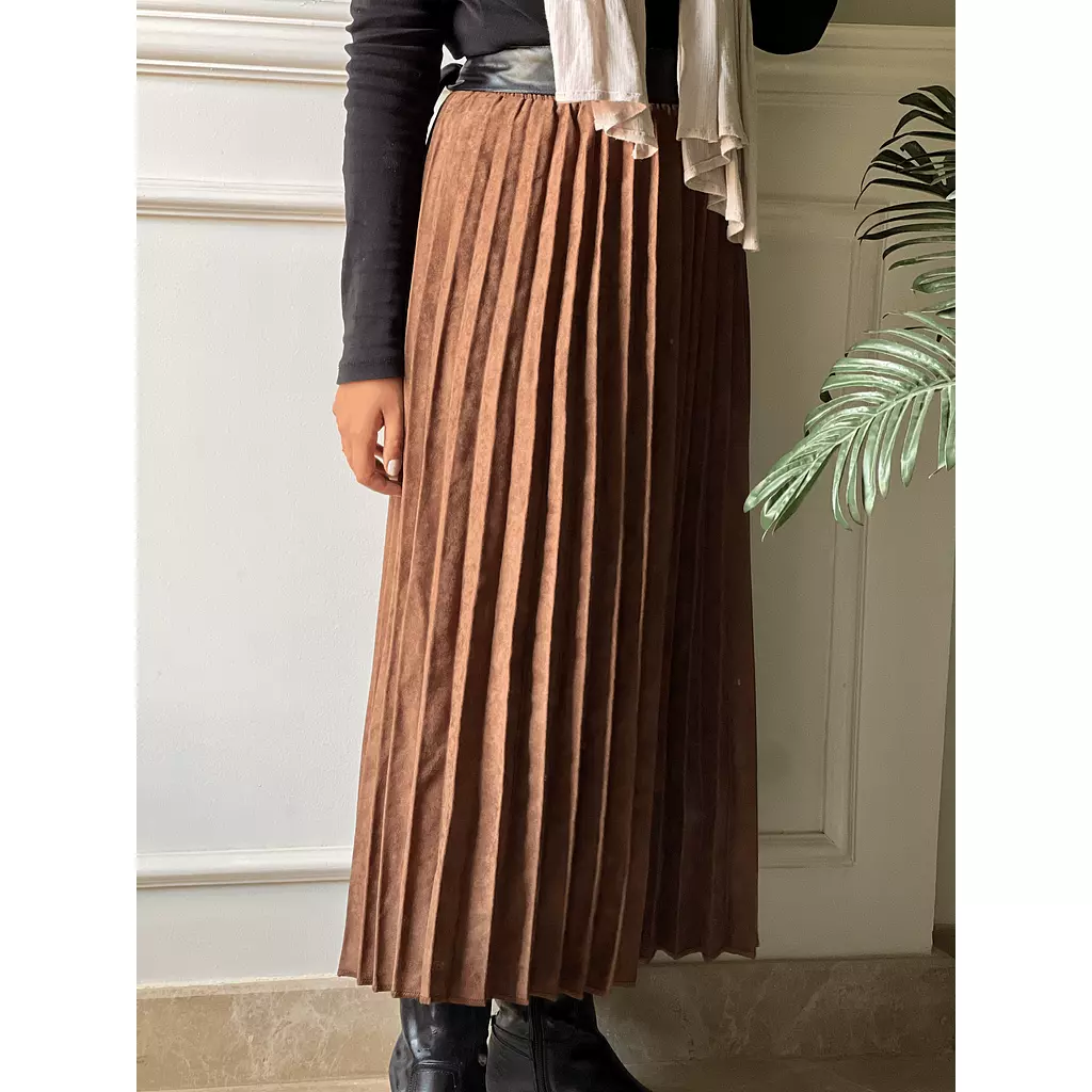 Plisse Skirt in Havan