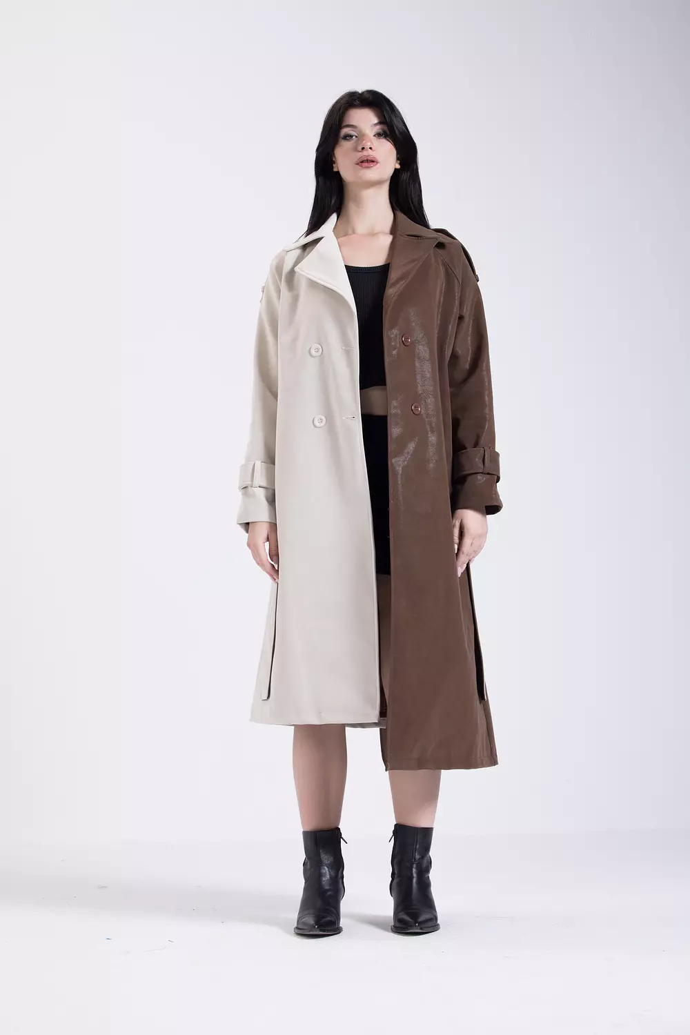 Coco Vanilla Leather Coat hover image