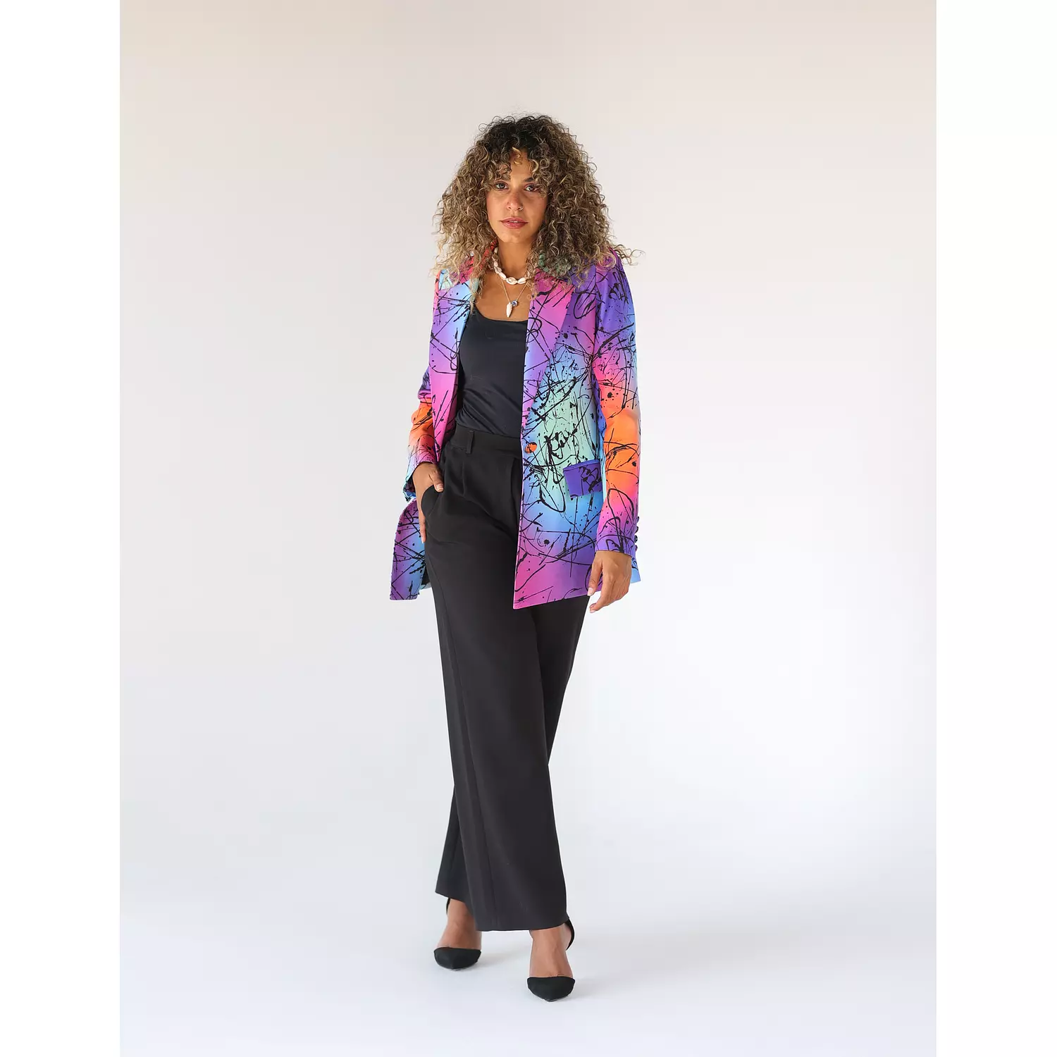 Spray Paint Printed Blazer 4