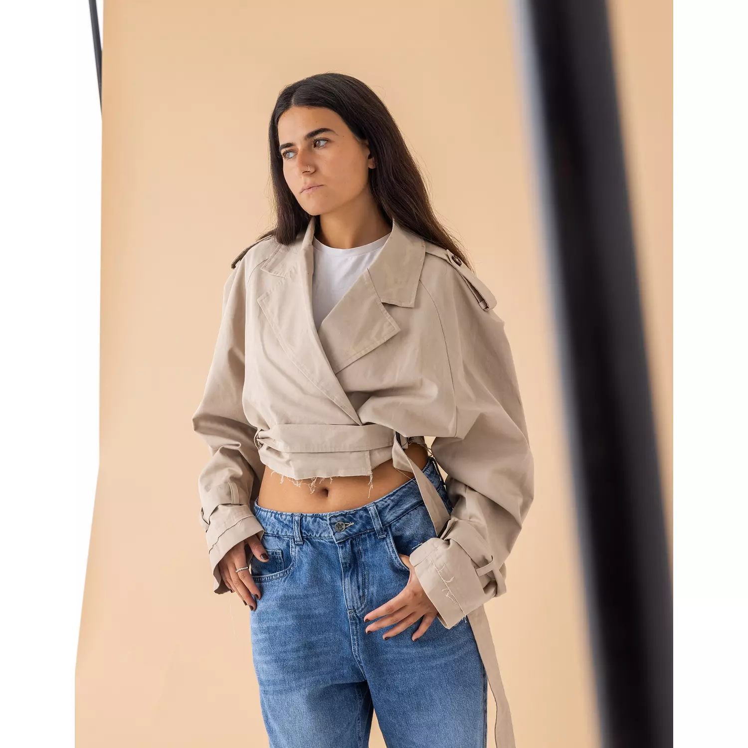 Cropped Trench Coat hover image