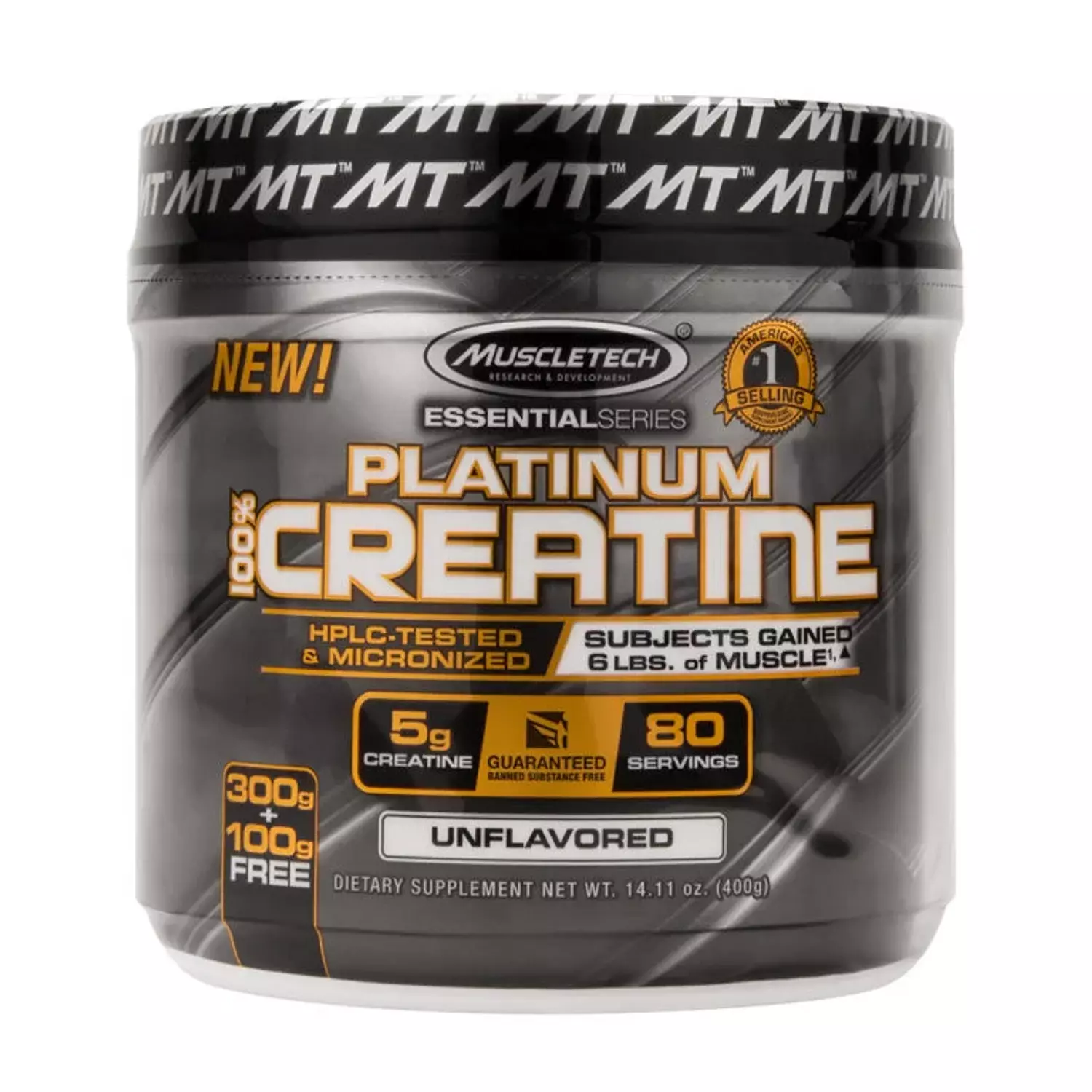 MuscleTech Platinum Creatine Monohydrate 400 gm Unflavored hover image