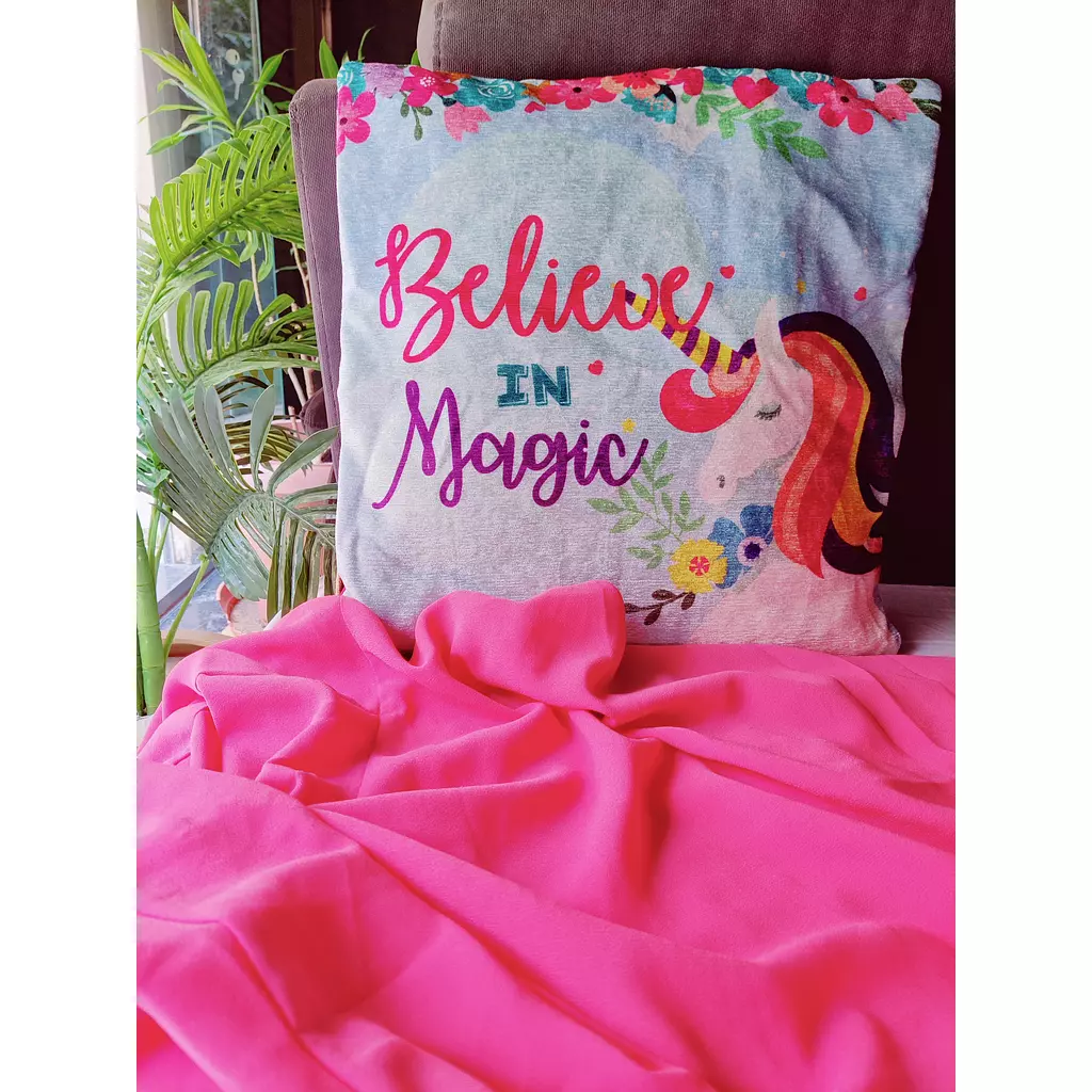 Believe in Magic Unicorn Cushion Cover