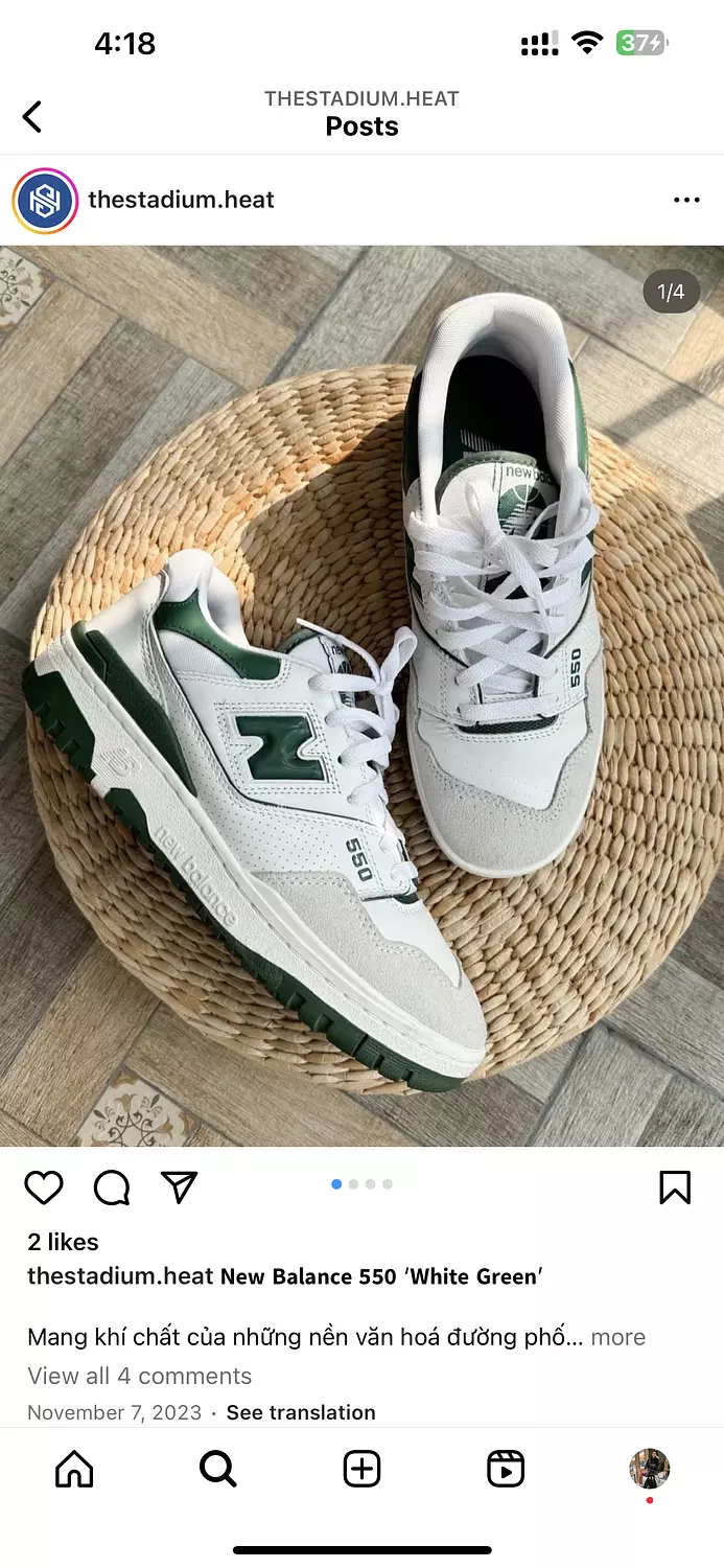 New Balance 550 “White-Green” 7