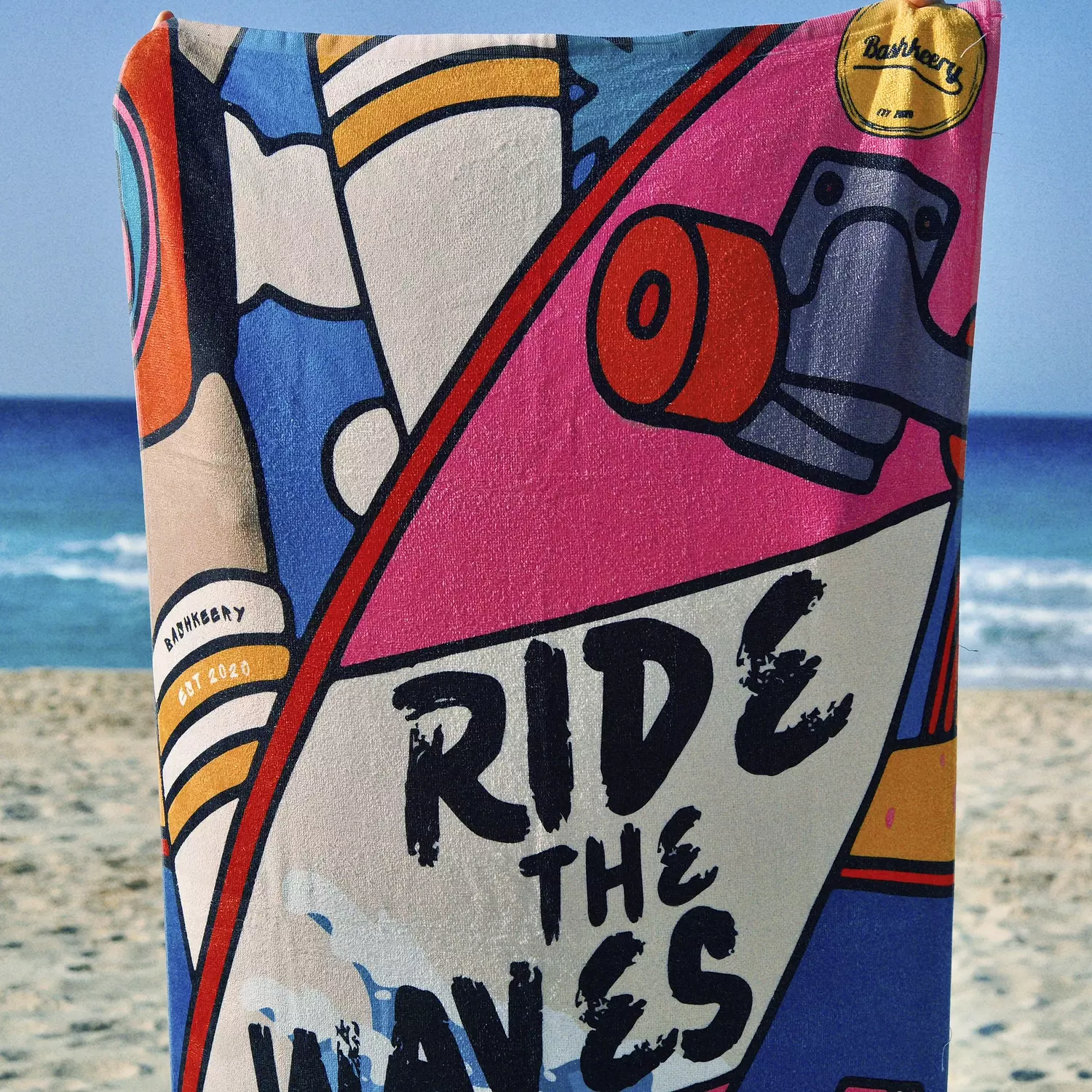 Ride The Waves Beach Towel 0