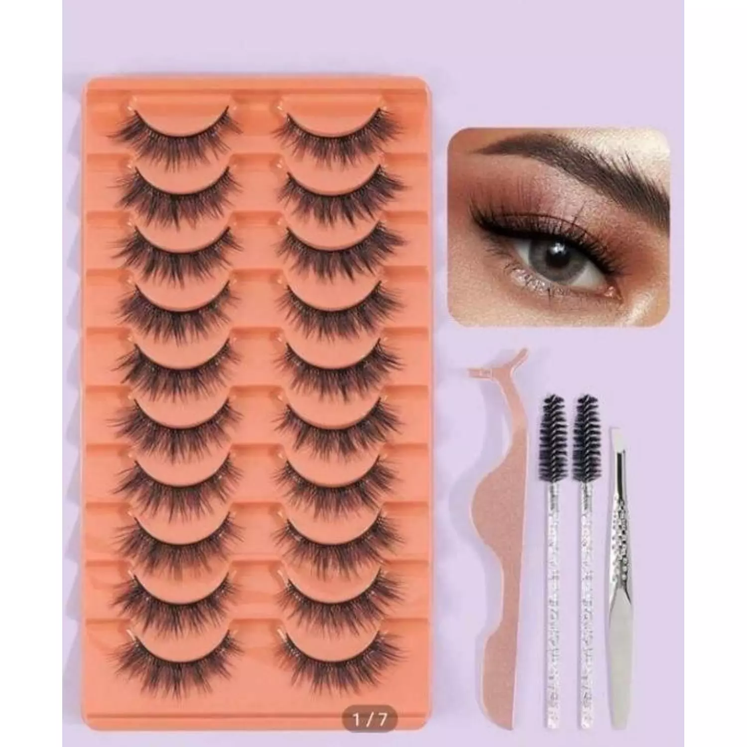 Shein Lashes With Tools  - 10 Pairs  hover image