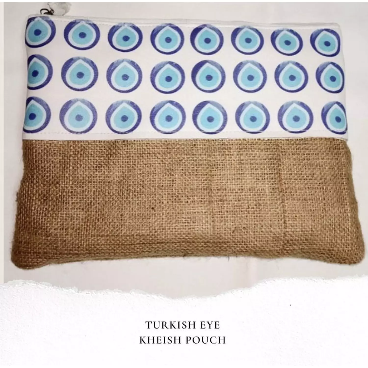 Turkish Eye Kheish Pouch with Leather Strip hover image