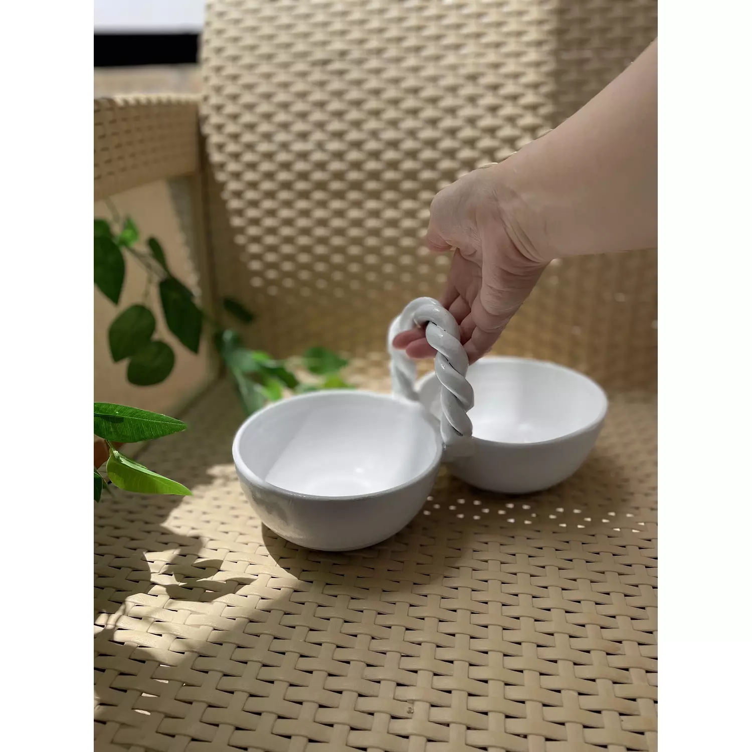 Duo-dip bowl (white) 3