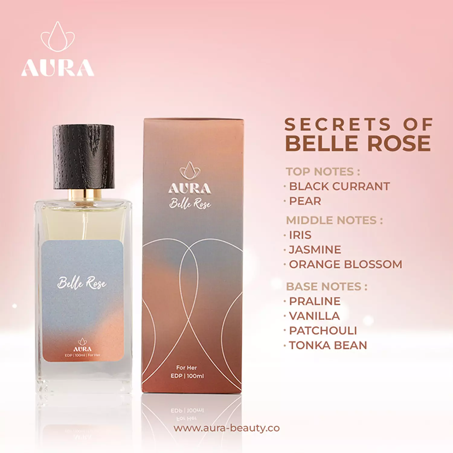 "Belle Rose" by AURA  EDP 50 ml inspired by "La Vie Est Belle".-2nd-img