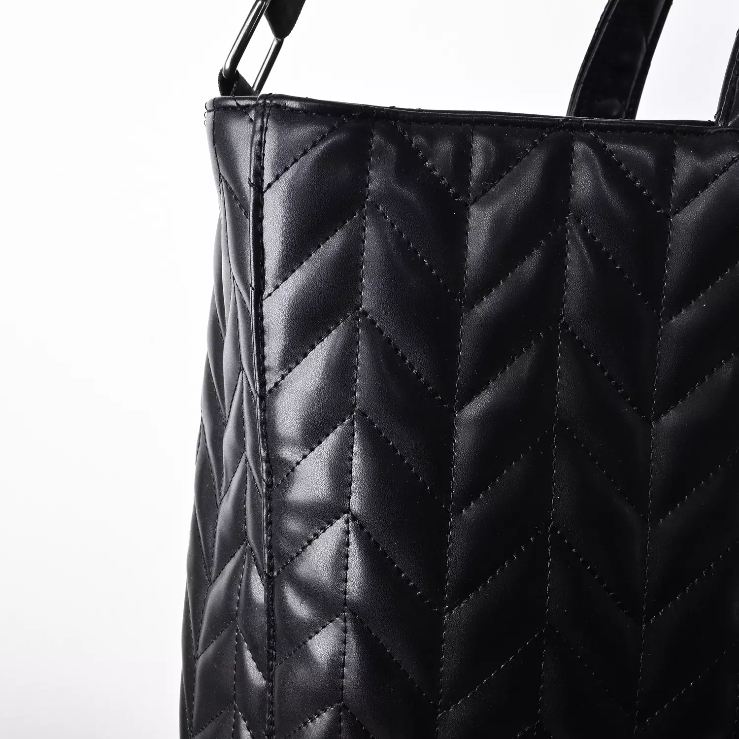 Black leather puffer bag  2