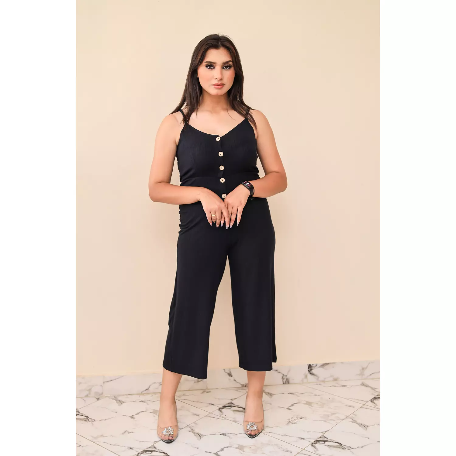 Black Buttons Jumpsuit 3